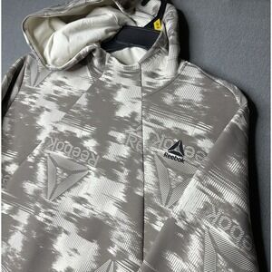 Reebok‎ Men's Momentum Hoodie Driftwood print Large front pockets new with tags